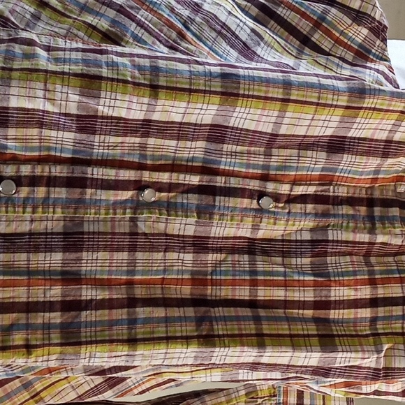 Flannel look button up pearl snap shirt sz. - Picture 3 of 7